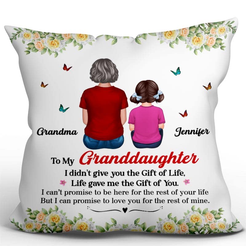 Grandma To My Granddaughter Grandson Gift Of Life Personalized Pillow