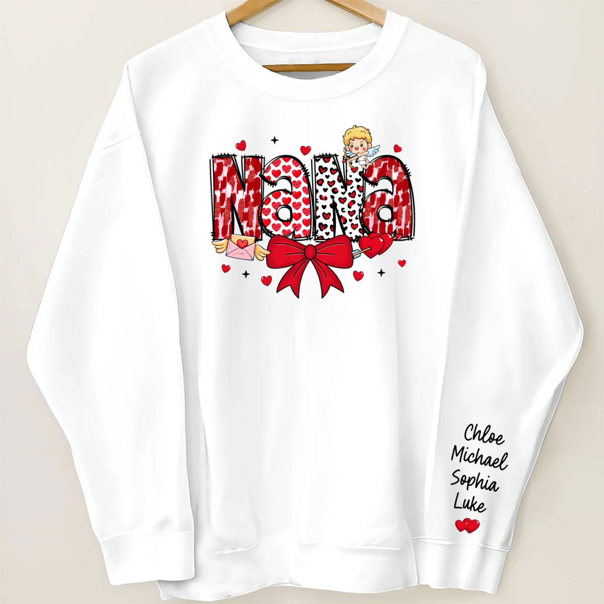 Grandma Personalized Sleeve Printed Sweatshirt, Gift For Grandma - Image 10