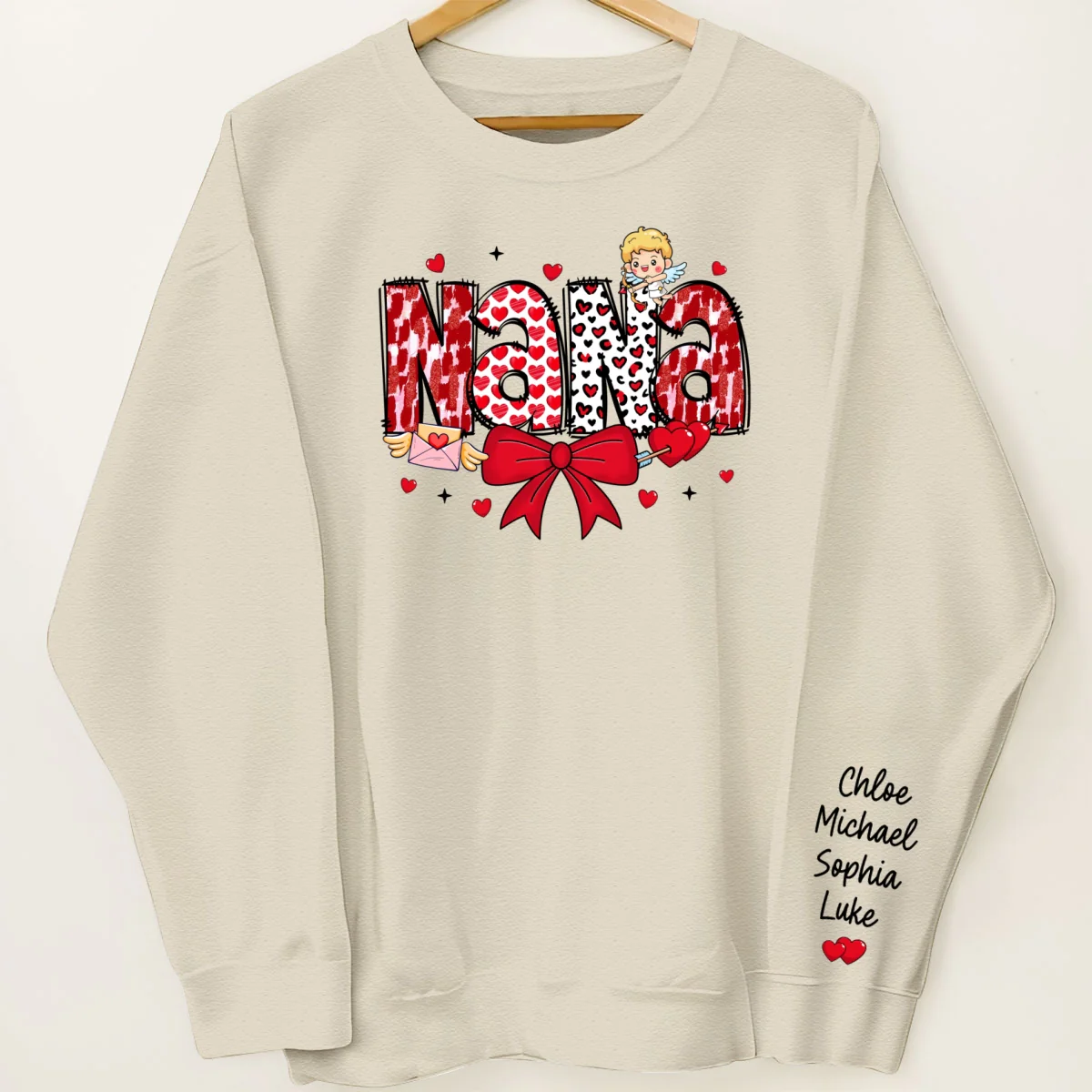 Grandma Personalized Sleeve Printed Sweatshirt, Gift For Grandma - Image 11