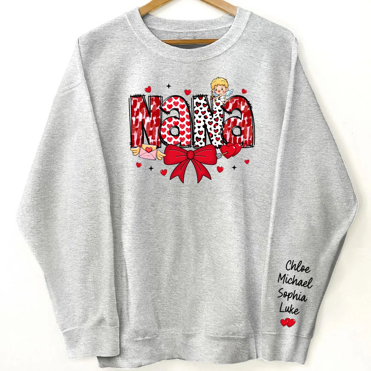 Grandma Personalized Sleeve Printed Sweatshirt, Gift For Grandma - Image 12