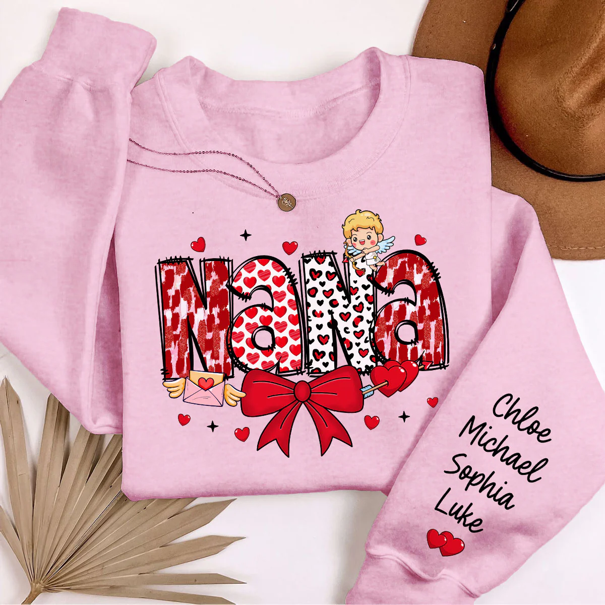 Grandma Personalized Sleeve Printed Sweatshirt, Gift For Grandma - Image 4
