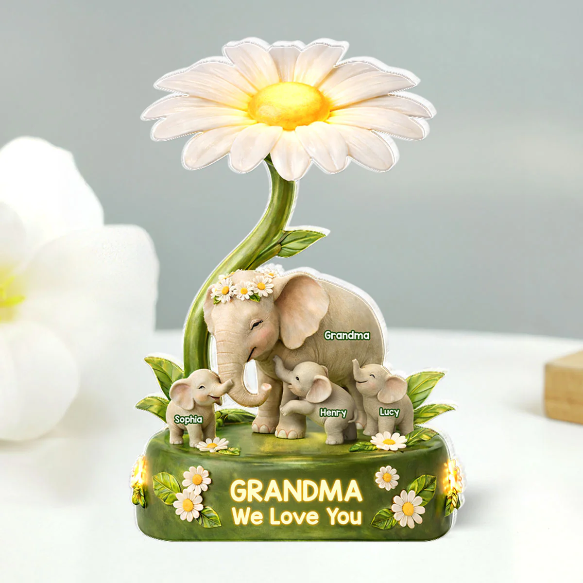 Grandma We Love You - Personalized Acrylic Block Plaque - Gift For Mom, Grandma - Image 4