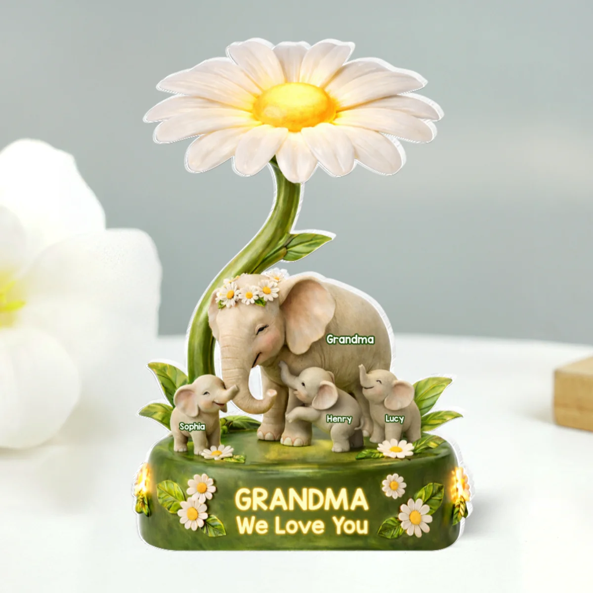 Grandma We Love You - Personalized Acrylic Block Plaque - Gift For Mom, Grandma - Image 8