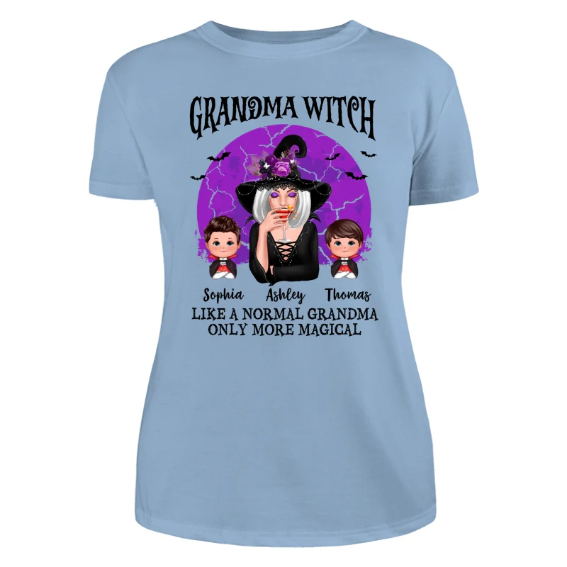 Grandma Witch Full Moon Halloween Personalized Shirt - Image 12