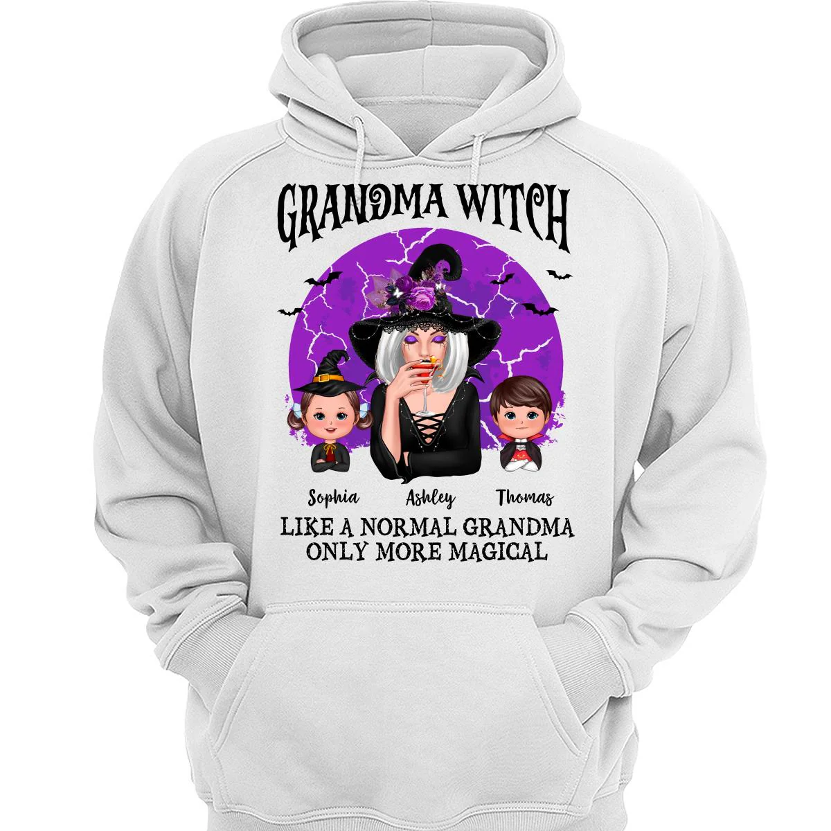 Grandma Witch Full Moon Halloween Personalized Shirt - Image 3