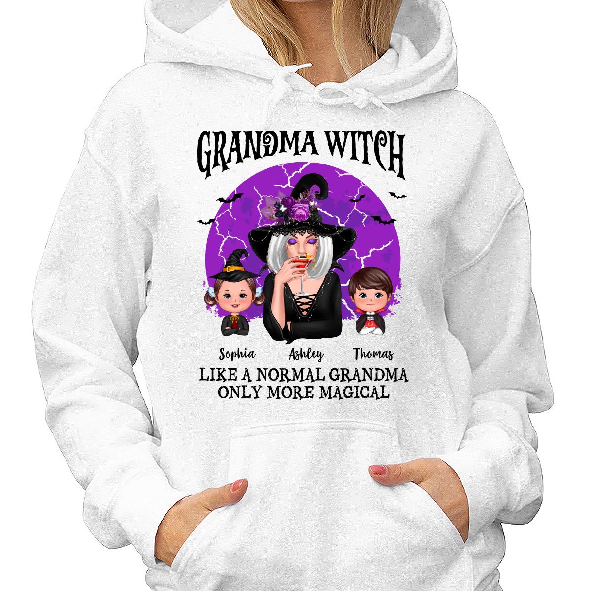 Grandma Witch Full Moon Halloween Personalized Shirt - Image 4