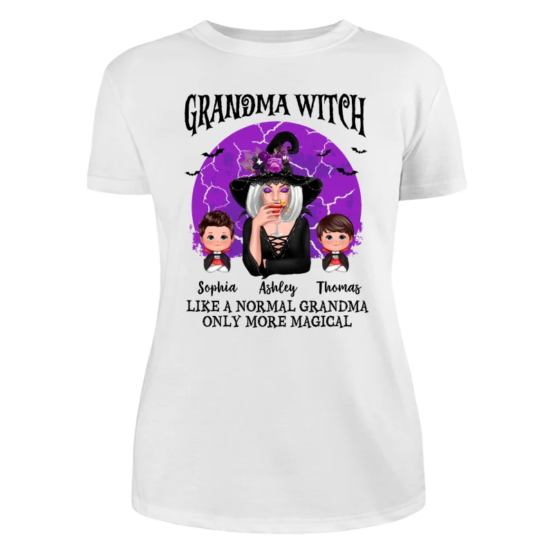 Grandma Witch Full Moon Halloween Personalized Shirt - Image 9