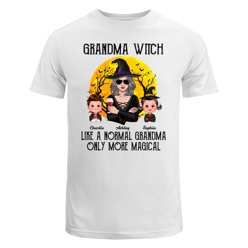 Grandma Witch Halloween Girl Vector Personalized Shirt - Image 5