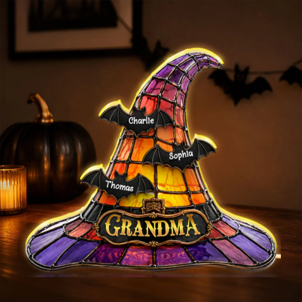 Grandma Witch Hat - Personalized Light Box - Halloween Decor for Grandma - Image 10