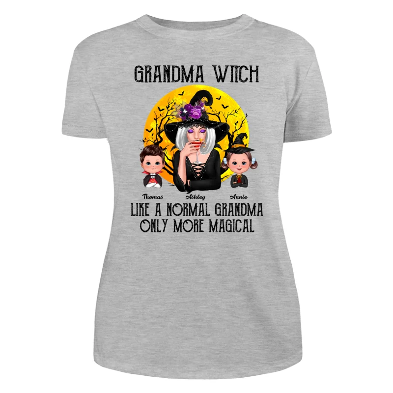 Grandma Witch Like Normal Grandma More Magical Halloween Personalized Shirt - Image 10