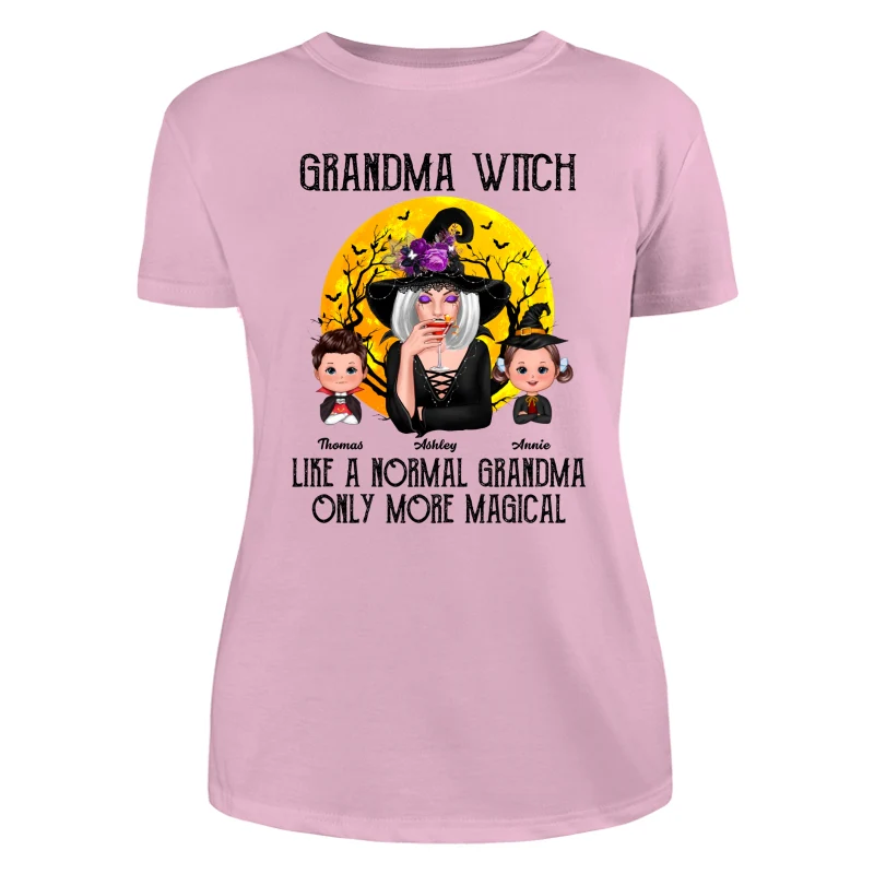 Grandma Witch Like Normal Grandma More Magical Halloween Personalized Shirt - Image 11