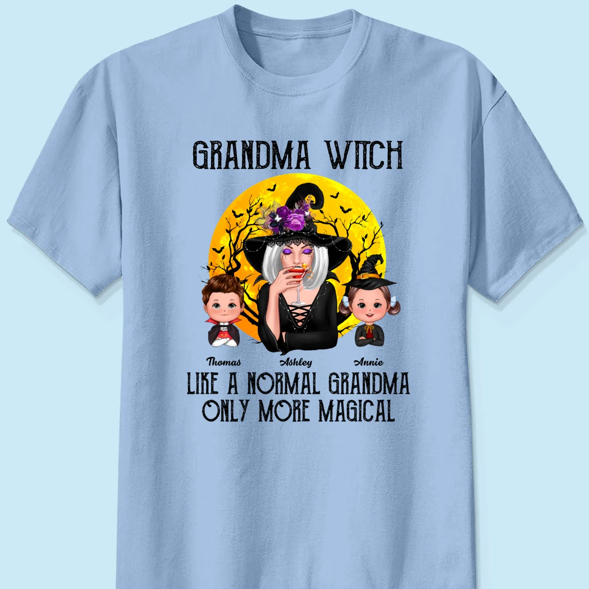 Grandma Witch Like Normal Grandma More Magical Halloween Personalized Shirt - Image 10