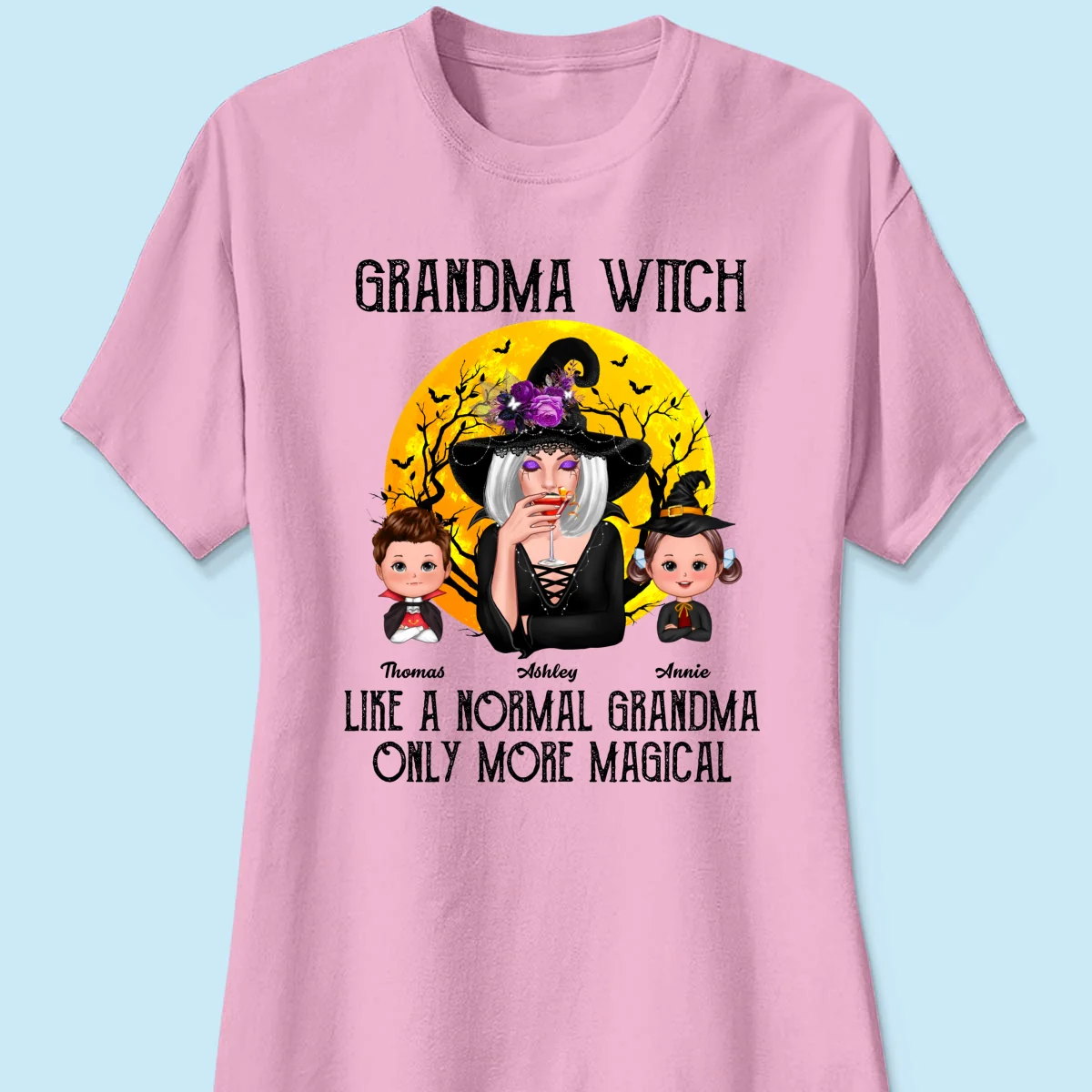Grandma Witch Like Normal Grandma More Magical Halloween Personalized Shirt - Image 13
