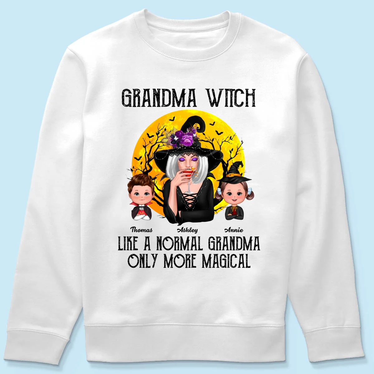 Grandma Witch Like Normal Grandma More Magical Halloween Personalized Shirt - Image 19
