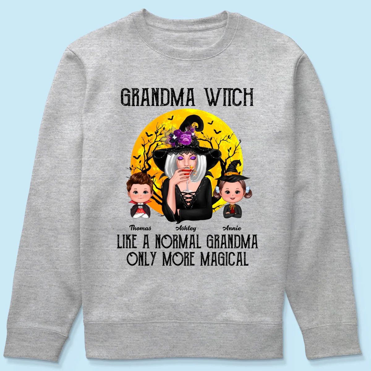 Grandma Witch Like Normal Grandma More Magical Halloween Personalized Shirt - Image 20