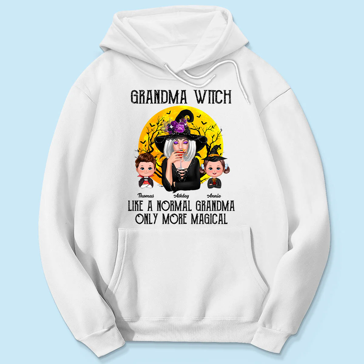 Grandma Witch Like Normal Grandma More Magical Halloween Personalized Shirt - Image 5