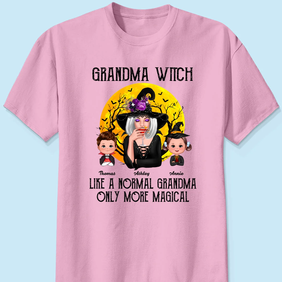 Grandma Witch Like Normal Grandma More Magical Halloween Personalized Shirt - Image 9
