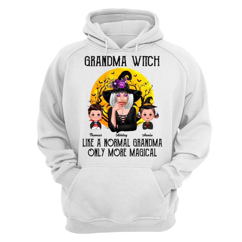 Grandma Witch Like Normal Grandma More Magical Halloween Personalized Shirt - Image 13