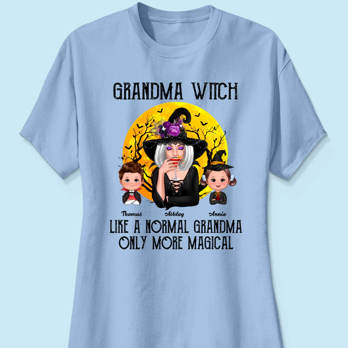 Grandma Witch Like Normal Grandma More Magical Halloween Personalized Shirt - Image 14