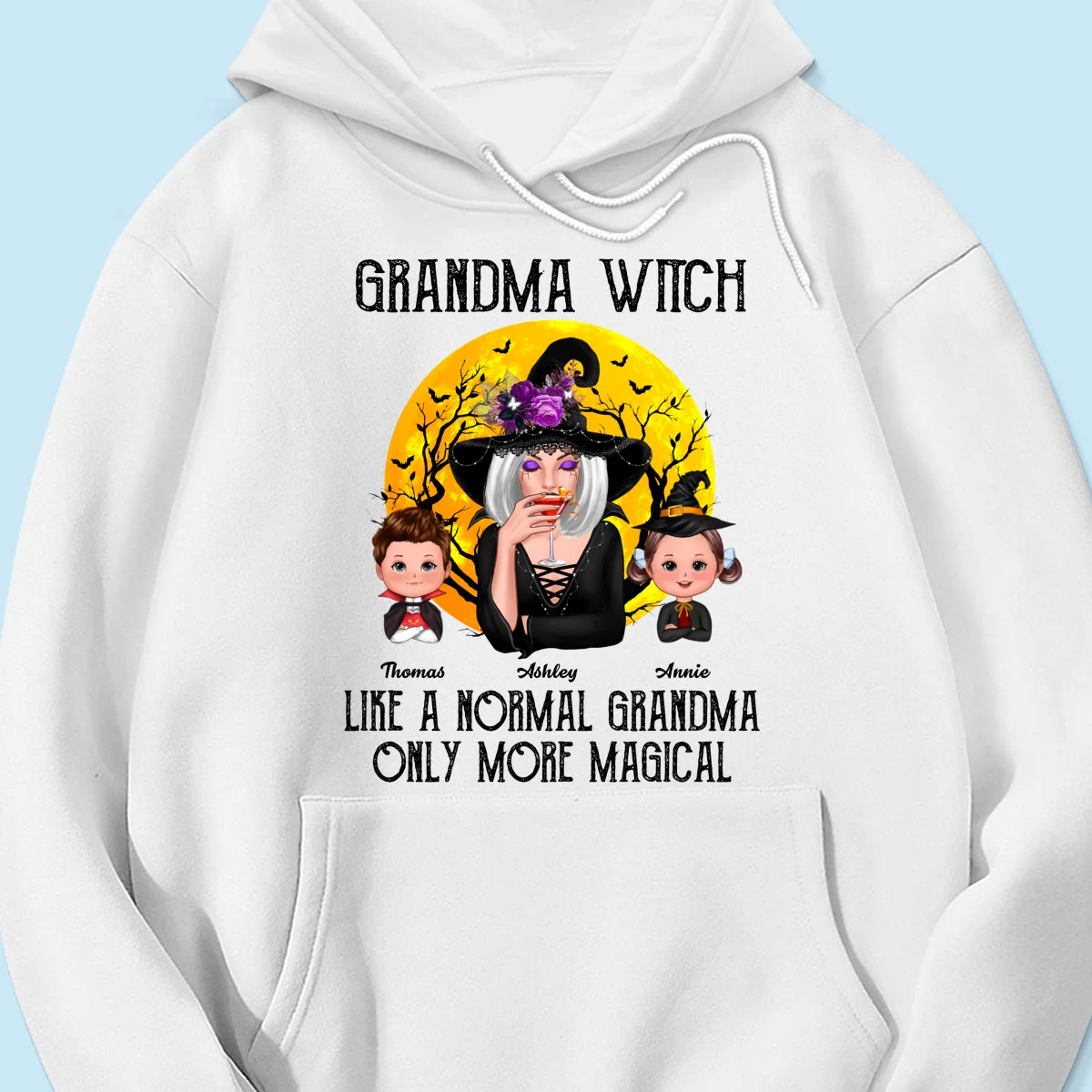 Grandma Witch Like Normal Grandma More Magical Halloween Personalized Shirt - Image 15