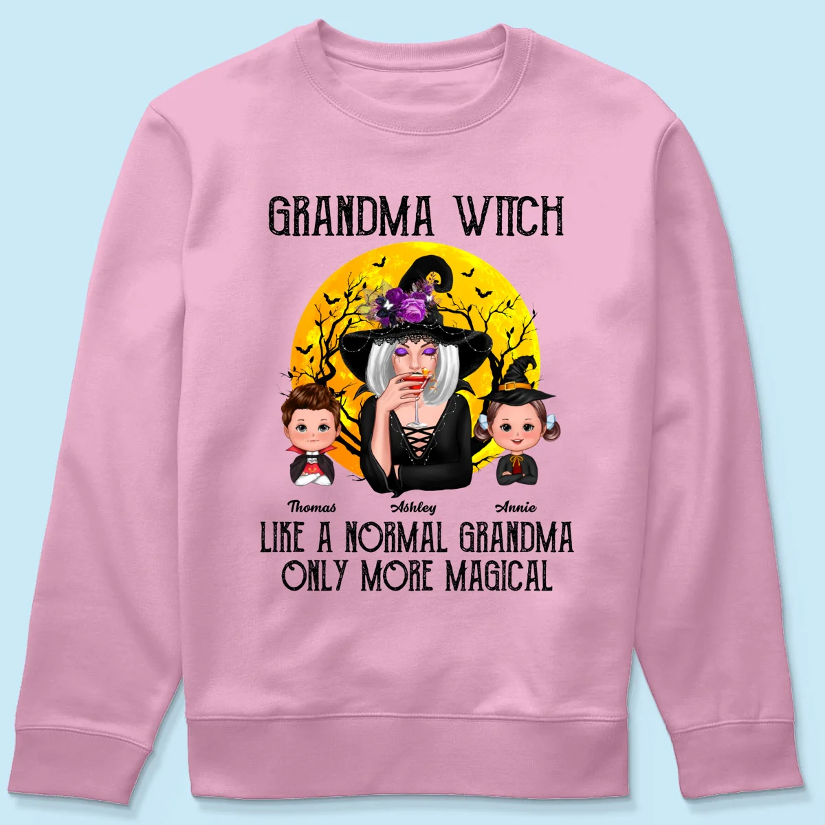 Grandma Witch Like Normal Grandma More Magical Halloween Personalized Shirt - Image 21