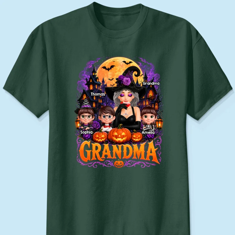 Grandma Witch Magical - Personalized Shirt - Trendy Halloween Tee for Grandma - Image 12