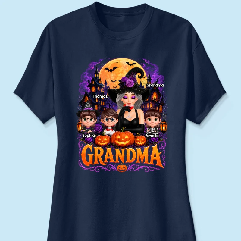 Grandma Witch Magical - Personalized Shirt - Trendy Halloween Tee for Grandma - Image 15