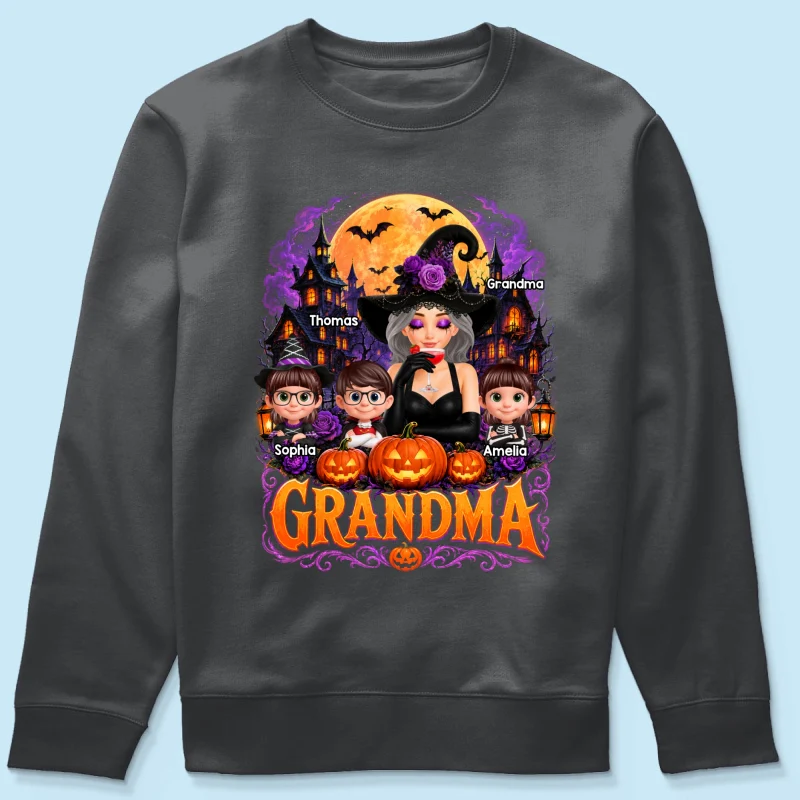 Grandma Witch Magical - Personalized Shirt - Trendy Halloween Tee for Grandma - Image 20