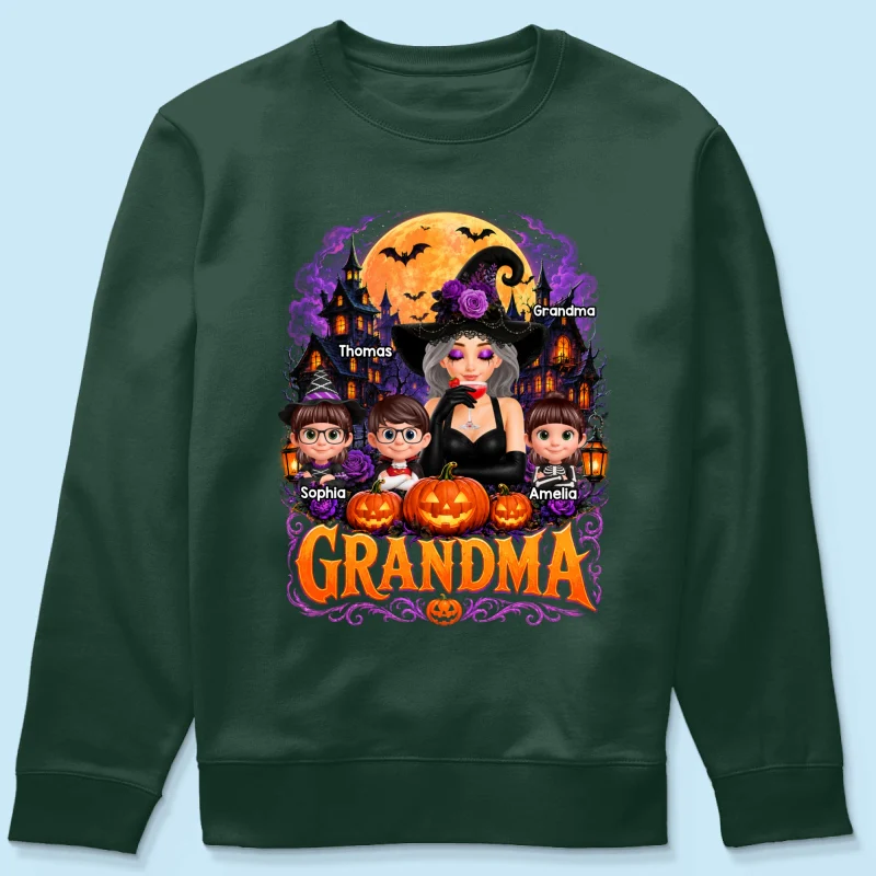 Grandma Witch Magical - Personalized Shirt - Trendy Halloween Tee for Grandma - Image 21