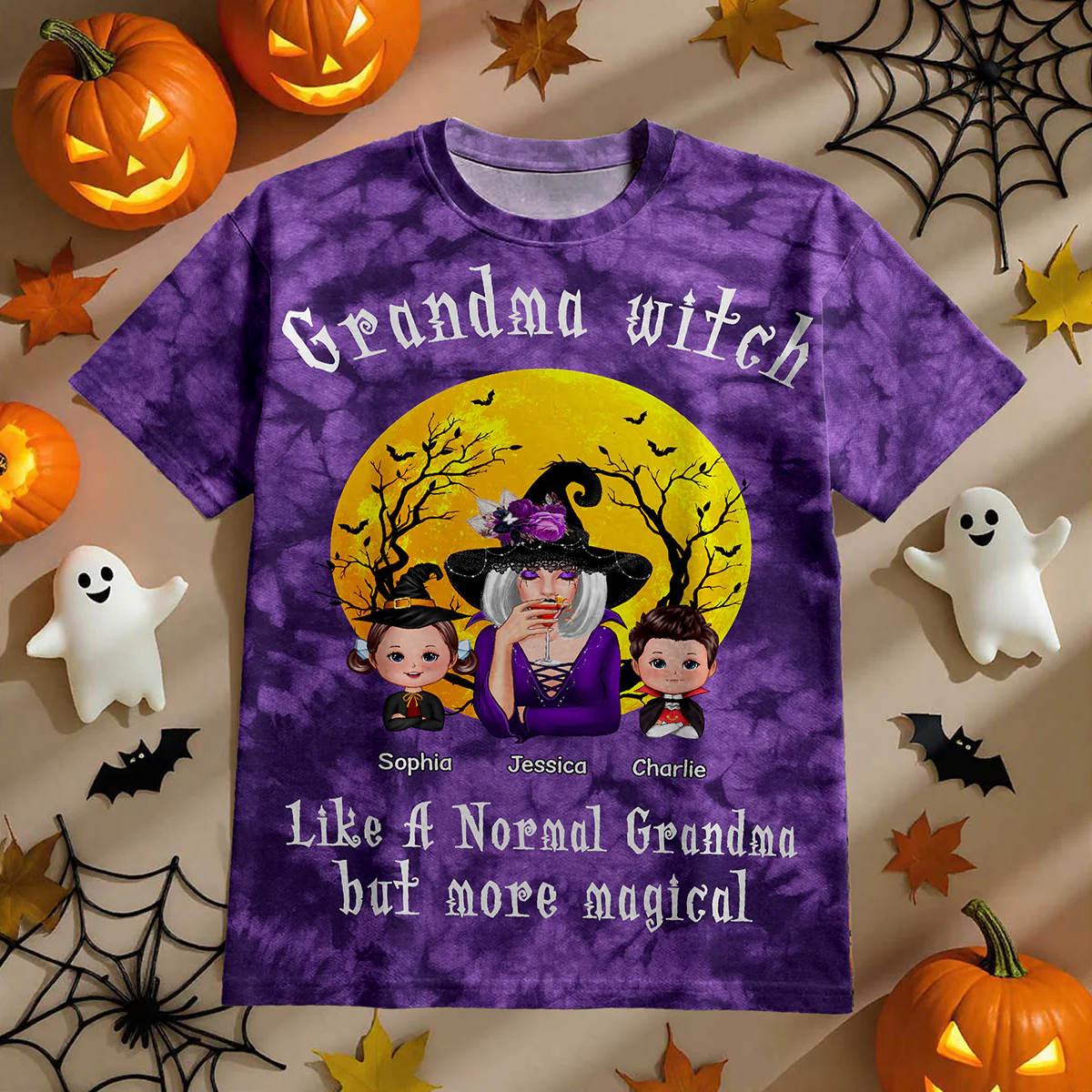 Grandma Witch More Magical Halloween Personalized Shirt, Perfect Costume For Grandma - Image 3