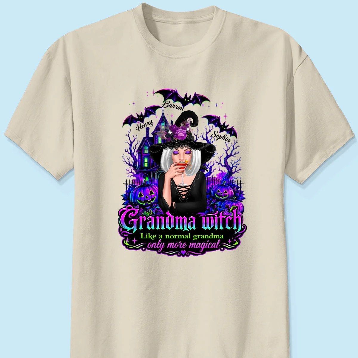 Grandma Witch More Magical - Personalized Shirt - Halloween Spooky Scene, Gift for Grandma - Image 9