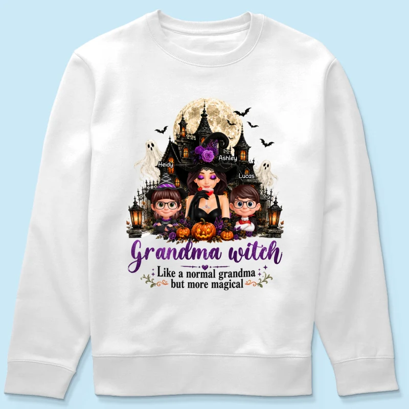 Grandma Witch More Magical - Personalized Shirt - Trendy Halloween Tee for Grandma - Image 20