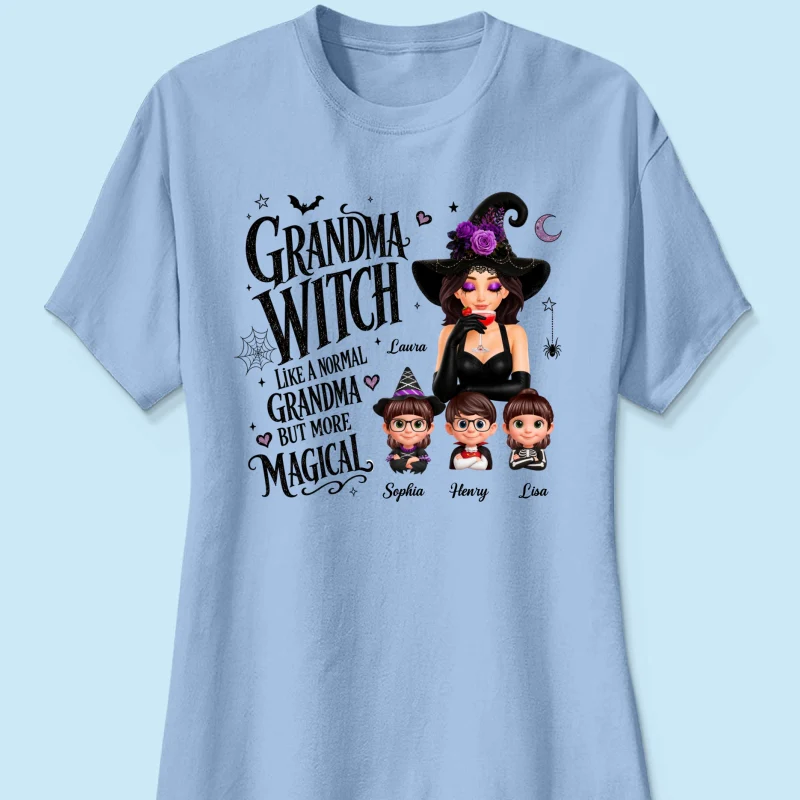 Grandma Witch More Magical - Personalized Shirt - Trendy Halloween Tee for Grandma - Image 16