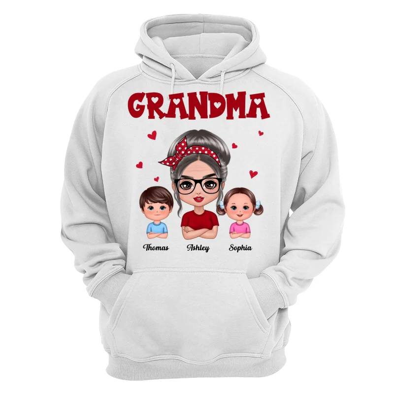 Grandma With Polka Dot Pattern Turban And Grandkids Personalized Shirt (Custom Any Title) - Image 13