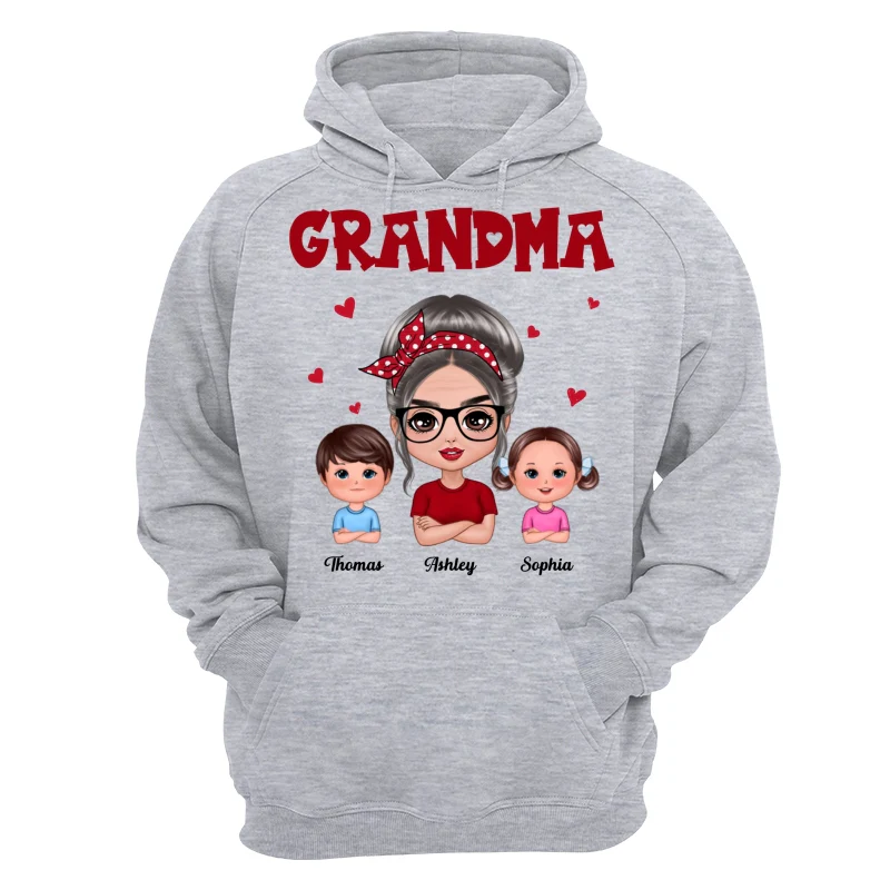 Grandma With Polka Dot Pattern Turban And Grandkids Personalized Shirt (Custom Any Title) - Image 14