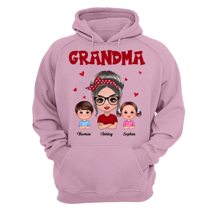Grandma With Polka Dot Pattern Turban And Grandkids Personalized Shirt (Custom Any Title) - Image 15