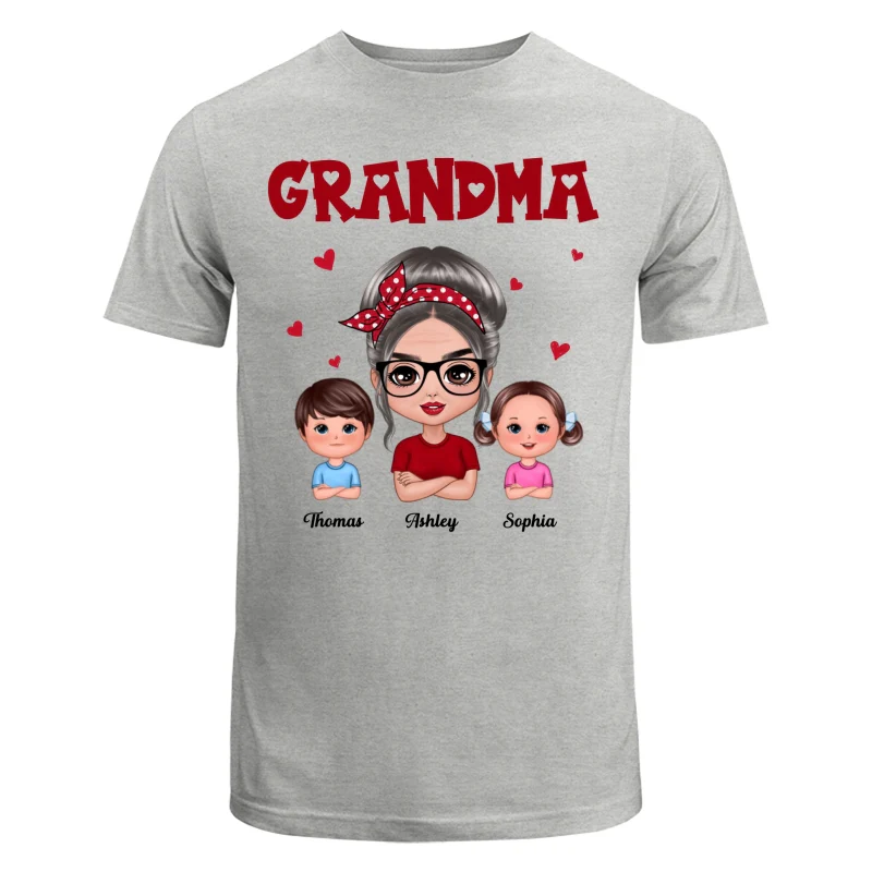 Grandma With Polka Dot Pattern Turban And Grandkids Personalized Shirt (Custom Any Title) - Image 6