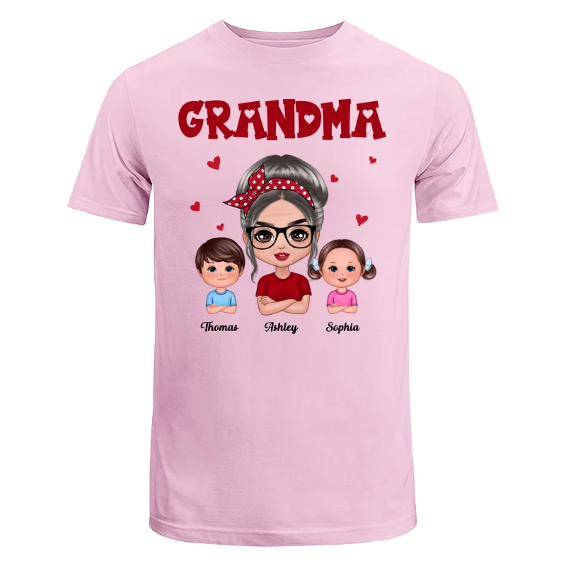 Grandma With Polka Dot Pattern Turban And Grandkids Personalized Shirt (Custom Any Title) - Image 7