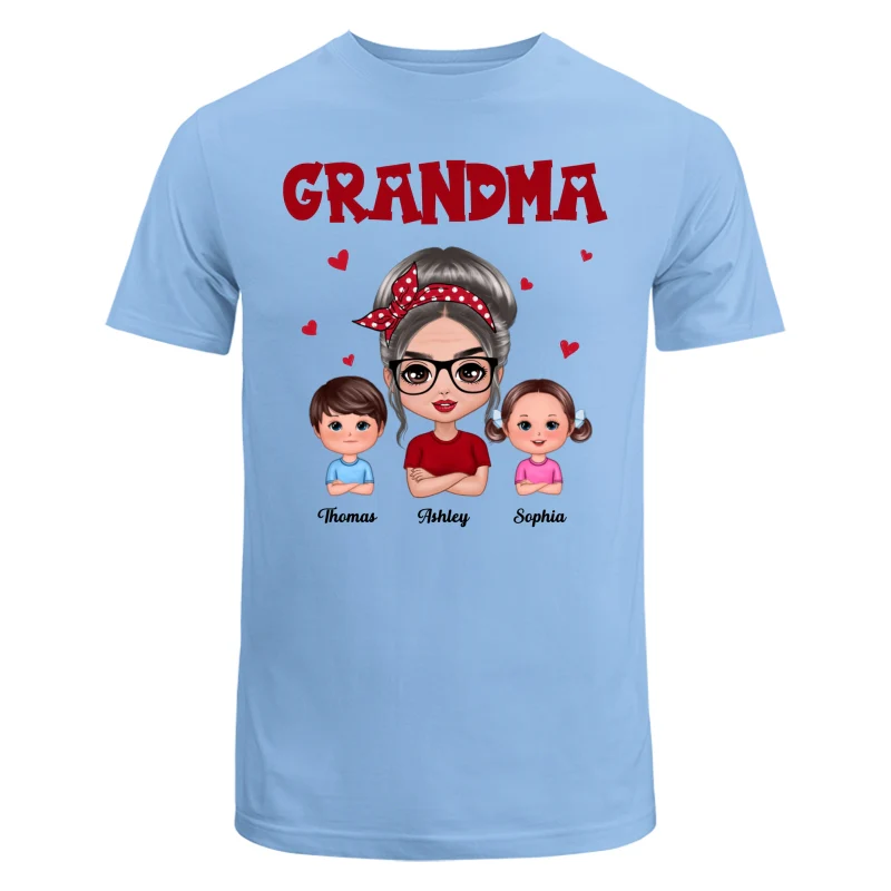 Grandma With Polka Dot Pattern Turban And Grandkids Personalized Shirt (Custom Any Title) - Image 8