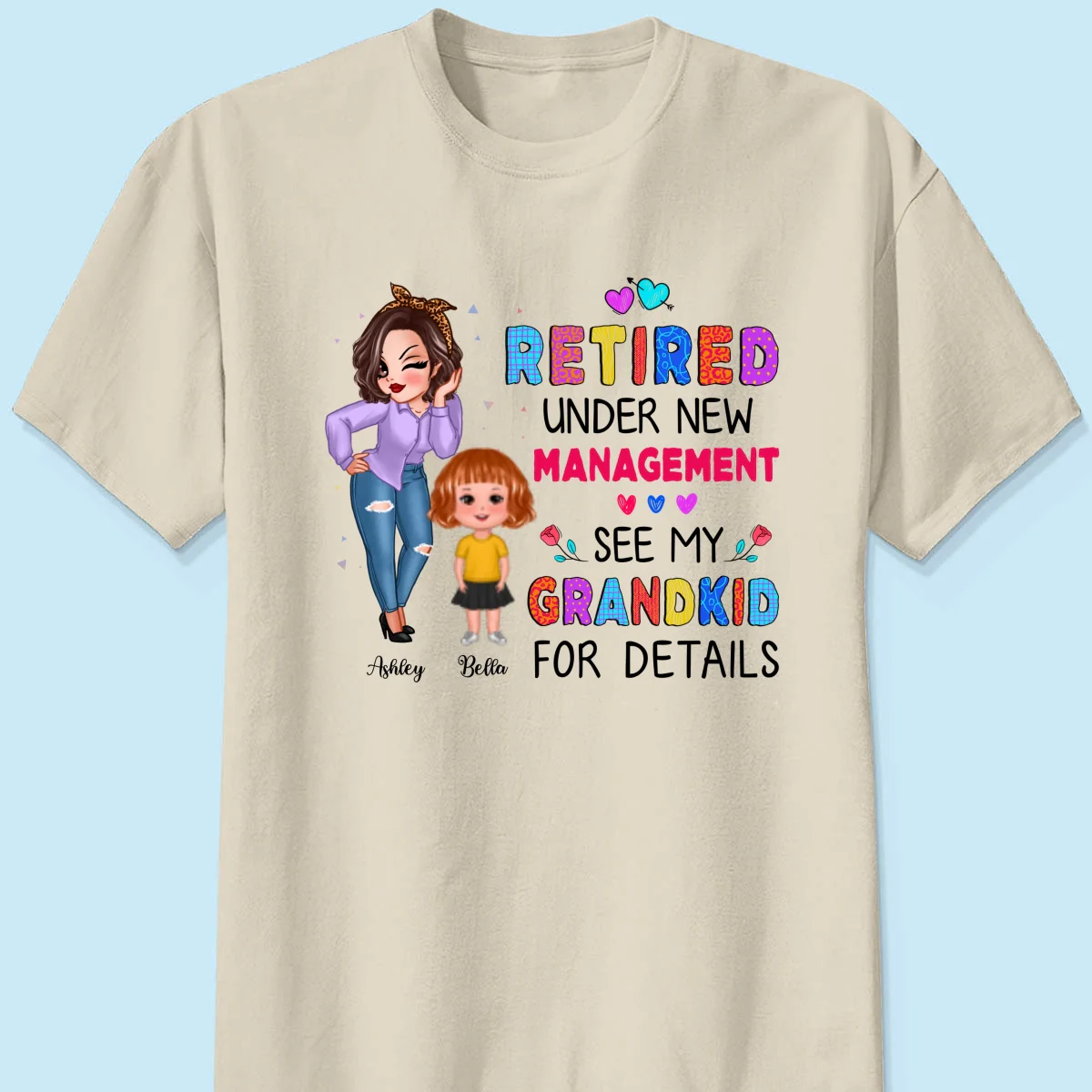 Grandma Retired Under New Management Personalized Shirt - Image 8