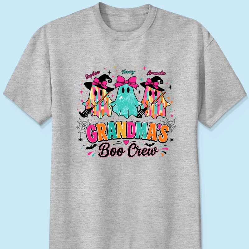 Grandma's Boo Crew Cute Bow Ghost - Personalized Shirt - Gift for Grandma - Image 10