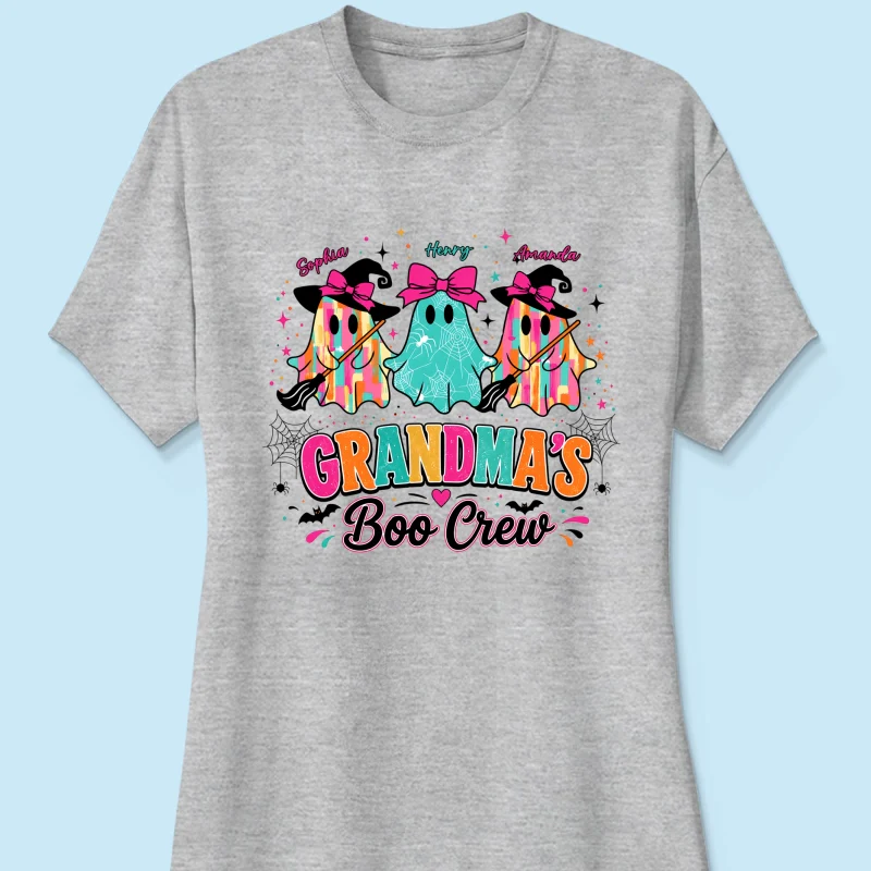 Grandma's Boo Crew Cute Bow Ghost - Personalized Shirt - Gift for Grandma - Image 14