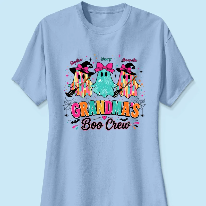 Grandma's Boo Crew Cute Bow Ghost - Personalized Shirt - Gift for Grandma - Image 16