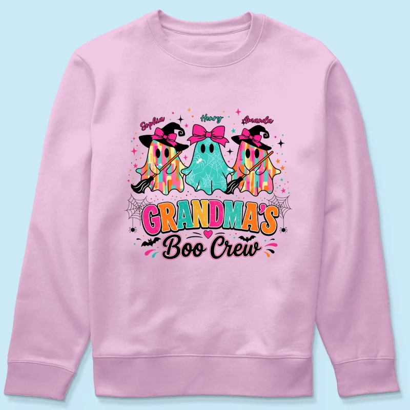 Grandma's Boo Crew Cute Bow Ghost - Personalized Shirt - Gift for Grandma - Image 19