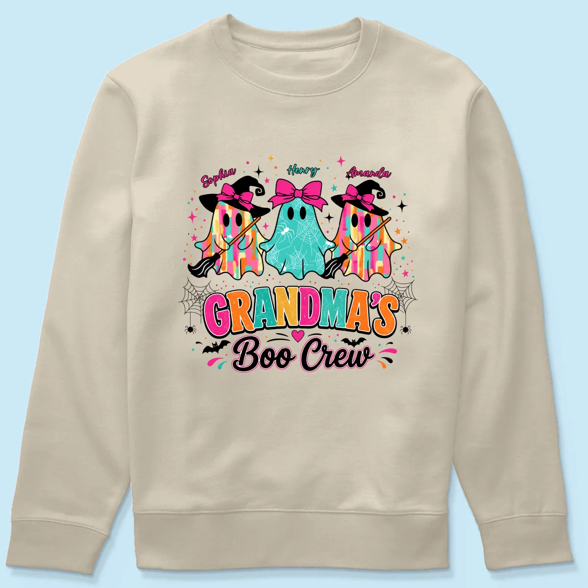 Grandma's Boo Crew Cute Bow Ghost - Personalized Shirt - Gift for Grandma - Image 20