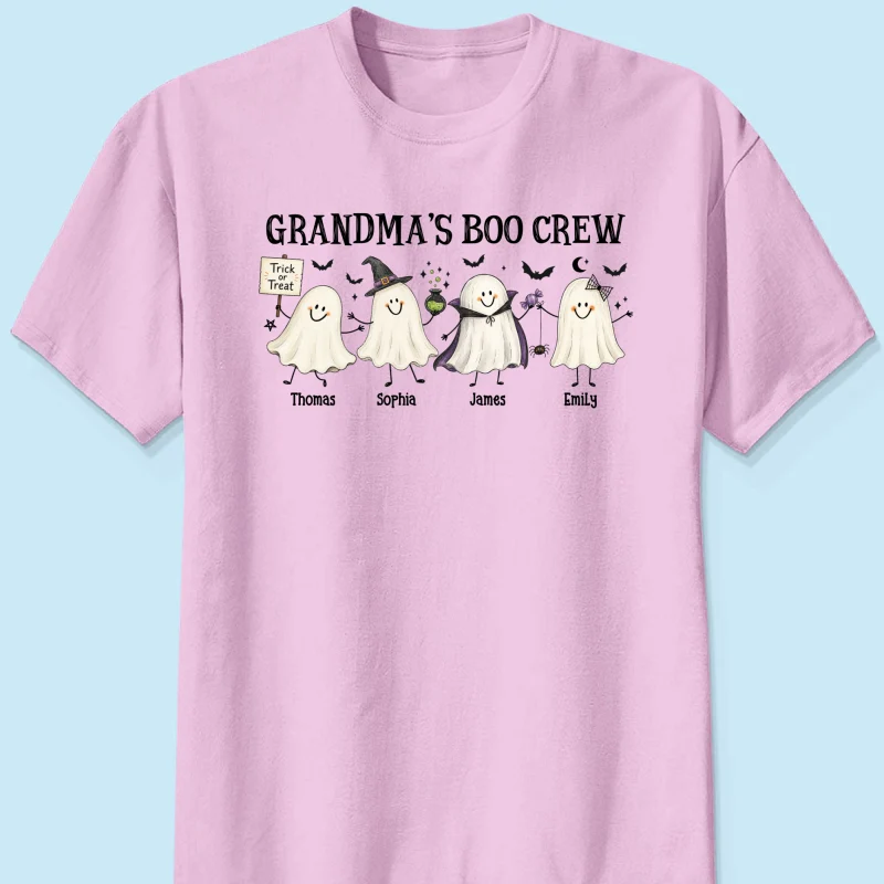 Grandma's Boo Crew Cute Doodle Ghosts - Personalized Shirt - Perfect Halloween Costume for Grandma - Image 14