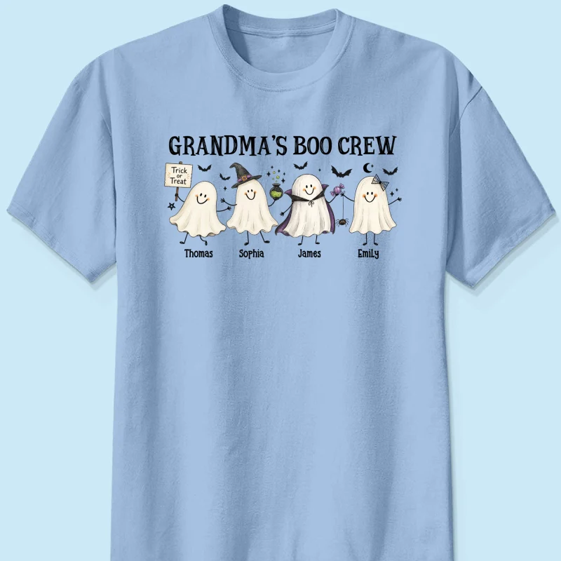 Grandma's Boo Crew Cute Doodle Ghosts - Personalized Shirt - Perfect Halloween Costume for Grandma - Image 15