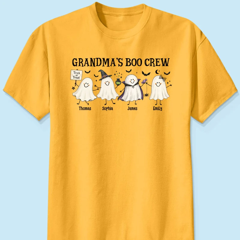 Grandma's Boo Crew Cute Doodle Ghosts - Personalized Shirt - Perfect Halloween Costume for Grandma - Image 16