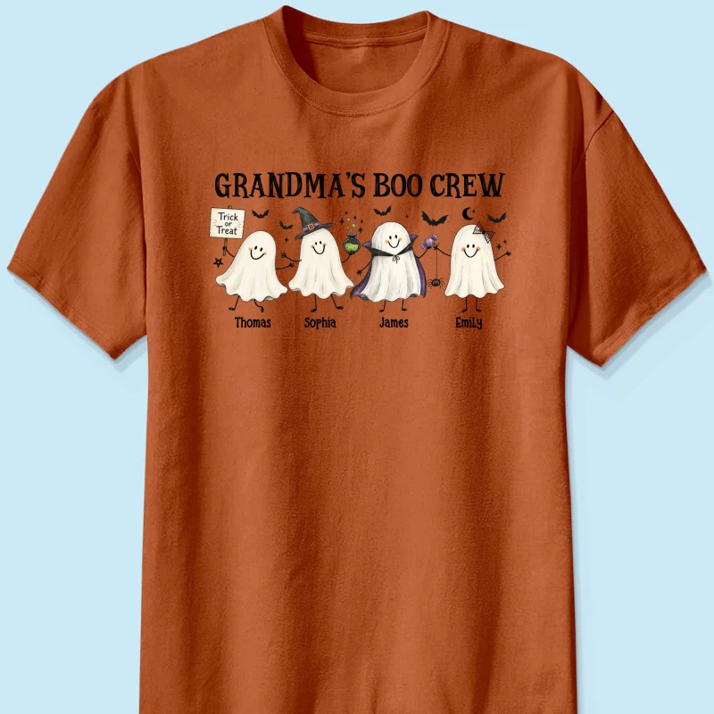Grandma's Boo Crew Cute Doodle Ghosts - Personalized Shirt - Perfect Halloween Costume for Grandma - Image 17