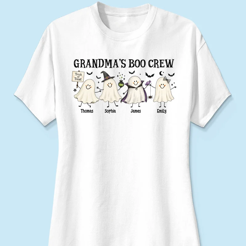 Grandma's Boo Crew Cute Doodle Ghosts - Personalized Shirt - Perfect Halloween Costume for Grandma - Image 19